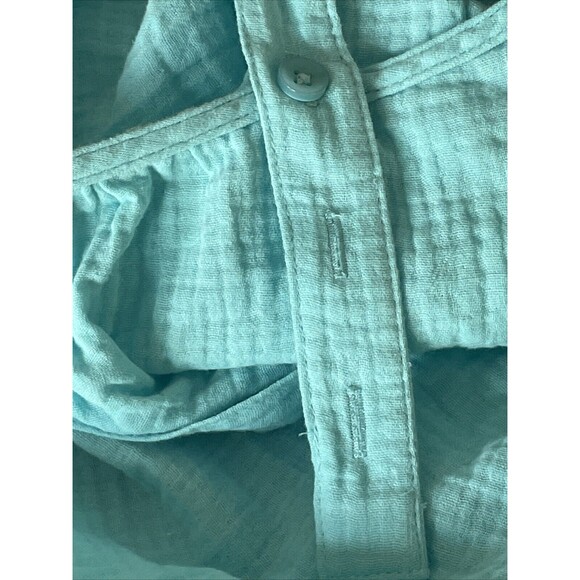 Colsie Women's Blue Textured Cotton Button Front Flowy Tank Top Size M NWT - Picture 7 of 7